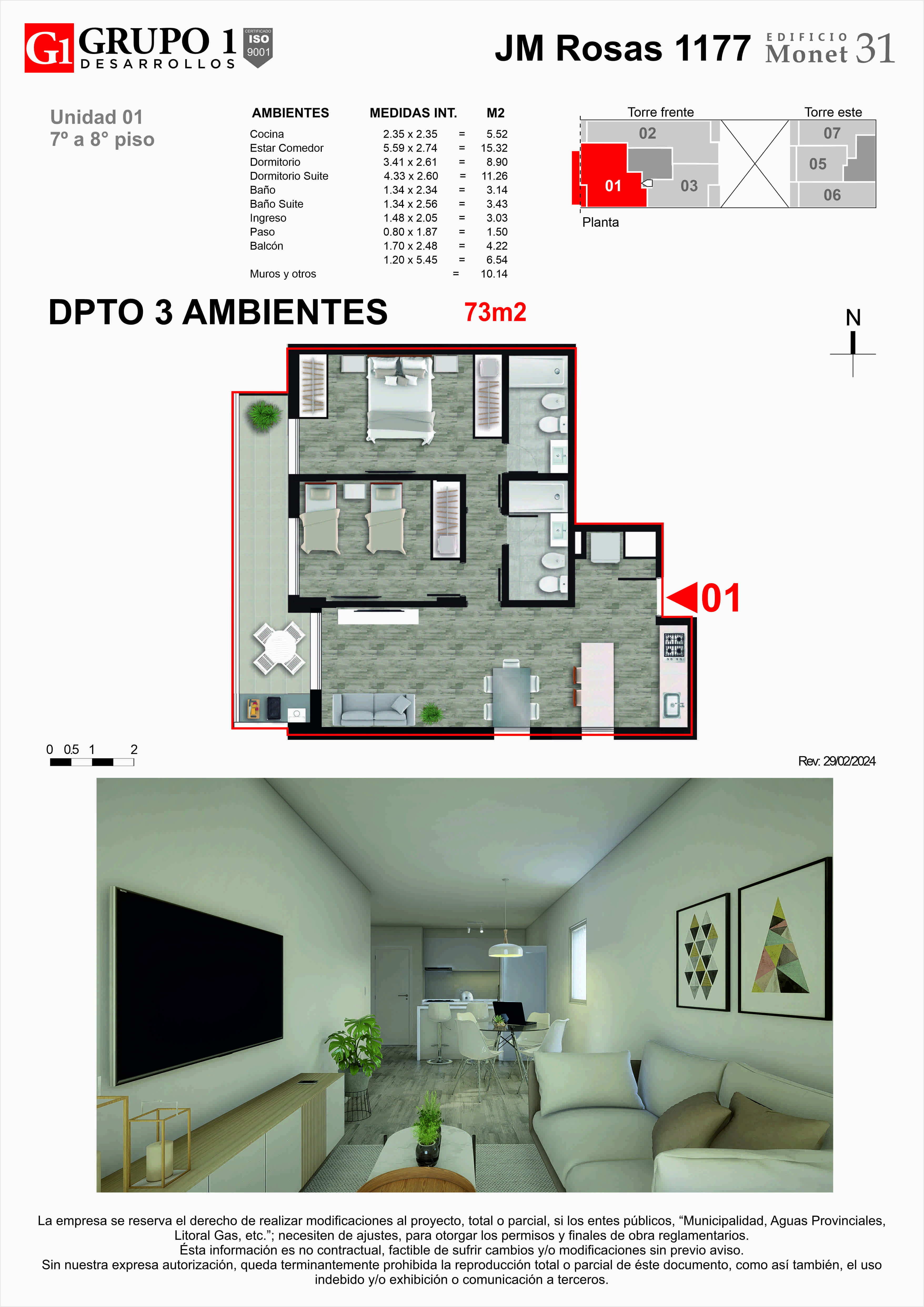 monet 31 - 3 ambientes 3 ambientes en venta en Rosario, Santa Fe