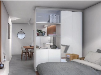 Venta. Monoambiente con balcón en Microcentro Rosario - J.M. de Rosas 1177. Unidad 05-05