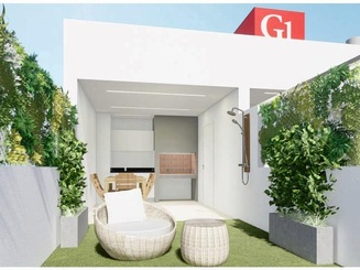 Terraza exclusiva con parrillero